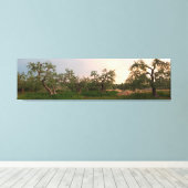 Olijfboomgaard bij zonsondergang canvas print (Insitu (Houten vloer))