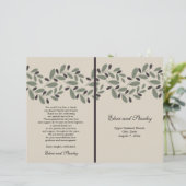 Olijfboomgaard en programma voor de bruiloft (Staand voorkant)