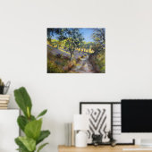 Olijfboomgaard in het najaar van het zonlicht poster (Thuiskantoor)