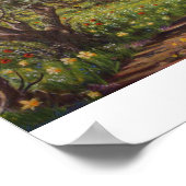 Olijfboomgaard in Springtime Poster (Hoek)