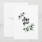 Olijfboomgaard met olijf | Ik hou van je kaart (Voorkant / Achterkant)