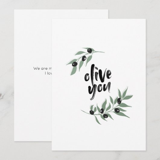 Olijfboomgaard met olijf | Ik hou van je kaart (Voorkant / Achterkant)
