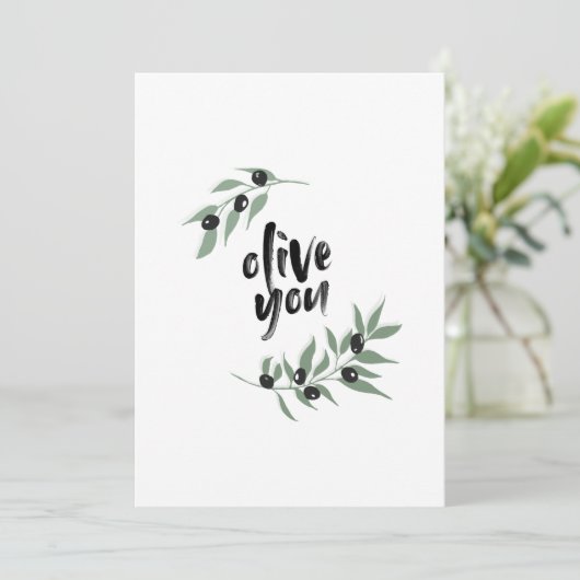 Olijfboomgaard met olijf | Ik hou van je kaart (Staand voorkant)