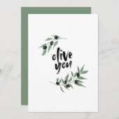 Olijfboomgaard met olijf | Ik hou van je kaart (Voorkant / Achterkant)