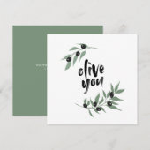 Olijfboomgaard met olijf | Ik hou van je kaart (Voorkant / Achterkant)