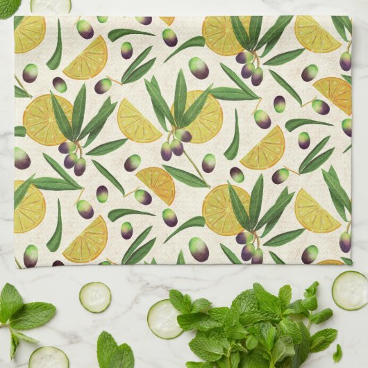 Olijfboomgaard Theedoek (Gevouwen)