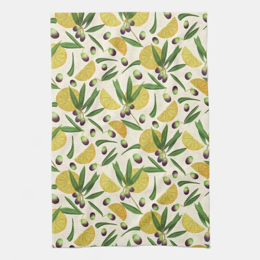 Olijfboomgaard Theedoek (Verticaal)