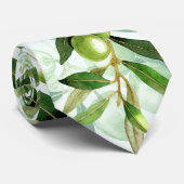 Olijfboomgaarden met de hand getekend zomerkruchte stropdas (Opgerold)