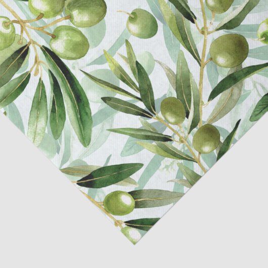 Olijfboomgaarden met de hand getekend zomerkruchte tissuepapier (Detail)