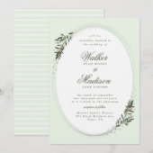 Olijfboomklassieke bruiloft kaart (Voorkant / Achterkant)