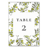 Olijfboomppatroon bruiloft kaart (Achterkant)