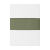 Olijfboomtak, bijtend en minimalistisch huwelijk uitnodigingen wikkel (Achterkant Voorbeeld)