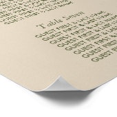 Olijfboomtak, bijtende wedijverkaart poster (Hoek)