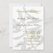 Olijfboomtak bruiloft | Groen Paarse Kaart (Voorkant)