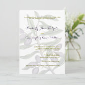 Olijfboomtak bruiloft | Groen Paarse Kaart (Staand voorkant)