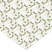 Olijfboomtak en bladeren patroon korte tafelloper (Hoek)