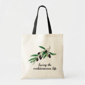 Olijfboomtak: Het leven in de Middellandse Zee Tote Bag (Voorkant)