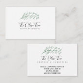 Olijfboomtak Visitekaartje (Voorkant / Achterkant)