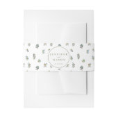 Olijfboomtakken Toscaanse Boho Wedding Belly Band Uitnodigingen Wikkel (Voorkant Voorbeeld)