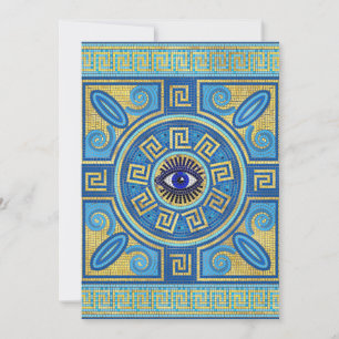 Olijfboomversiering voor de boze ogen feestdagenkaart