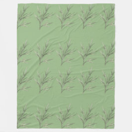 olijfbries fleece deken