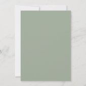 Olijfchampagneweide Eucalyptus Bruiloft Kaart (Achterkant)