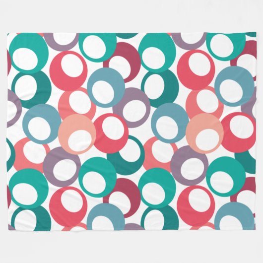 Olijfcirkels Fleece Deken (Voorkant (Horizontaal))