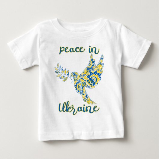 Olijfduif van de vrede Oekraïense vlaggen T (Voorkant)