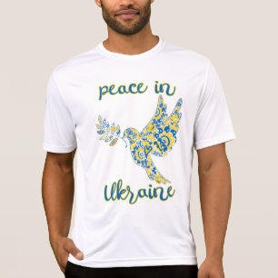 Olijfduif van de vrede Oekraïense vlaggen T T-shirt