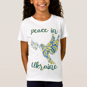 Olijfduif van de vrede Oekraïense vlaggen T T-shirt