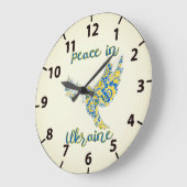 Olijfduif van vredes-Oekraïense vlagkleuren Grote Klok (Hoek)