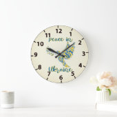 Olijfduif van vredes-Oekraïense vlagkleuren Grote Klok (Huis)