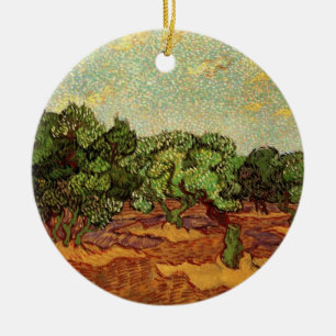 Olijfgaard, Bleke Blauwe Lucht door Vincent van Go Keramisch Ornament