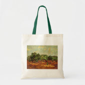 Olijfgaard, bleke blauwe lucht door Vincent van Go Tote Bag (Voorkant)