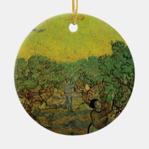 Olijfgaard met plukfiguren, Vincent van Gogh Keramisch Ornament