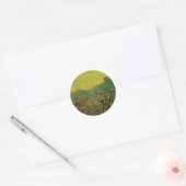Olijfgaard met plukfiguren, Vincent van Gogh Ronde Sticker (Envelop)