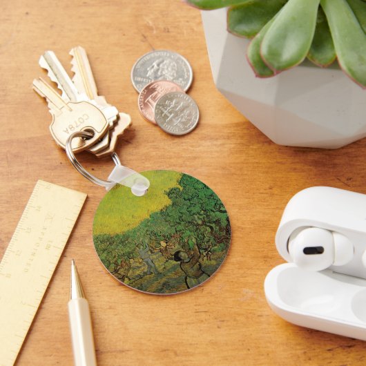Olijfgaard met plukfiguren, Vincent van Gogh Sleutelhanger (Bureau)