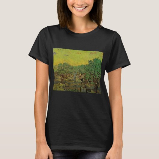 Olijfgaard met plukfiguren, Vincent van Gogh T-shirt (Voorkant)