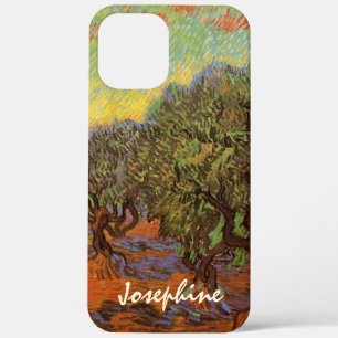 Olijfgaard, oranje lucht door Vincent van Gogh iPhone 12 Pro Max Hoesje