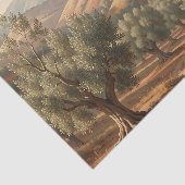 Olijfgaard Rollende Heuvels Toscaanse Platteland  Tissuepapier (Detail)