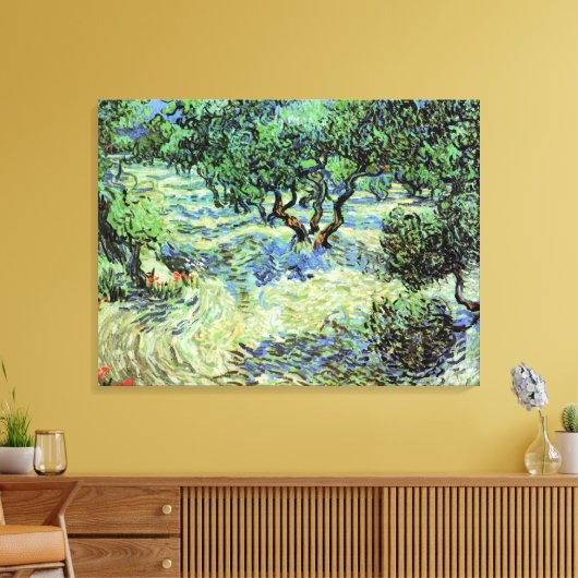 Olijfgaard van Vincent van Gogh Canvas Afdruk (Insitu (Woonkamer))
