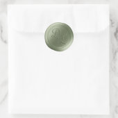 Olijfgroen 2-letterige Monogram Wax Seal Stickers (Tas)