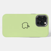 Olijfgroen Aangepaste Fancy Logo iPhone Hoesje (Achterkant horizontaal)