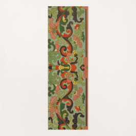 Olijfgroen Antiek Chinees Abstract Patroon Yogamat