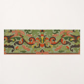 Olijfgroen Antiek Chinees Abstract Patroon Yogamat (Voorkant (horizontaal))