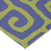 Olijfgroen & blauw abstract patroon tafelkleed (Gekanteld)
