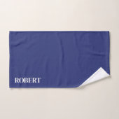Olijfgroen & Blauwe Abstracte Aangepaste Naam Bad Handdoek (Handdoek)