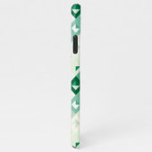 Olijfgroen Blauwgroen Blauw Ivoor Mozaïek Kunstpat iPhone Hoesje (Rechterkant)