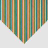 Olijfgroen, Blauwgroen en Sinaasappel Gestreept Tissuepapier (Detail)