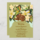 Olijfgroen Boho-Wildflower-Botanical-Floral Kaart (Voorkant / Achterkant)